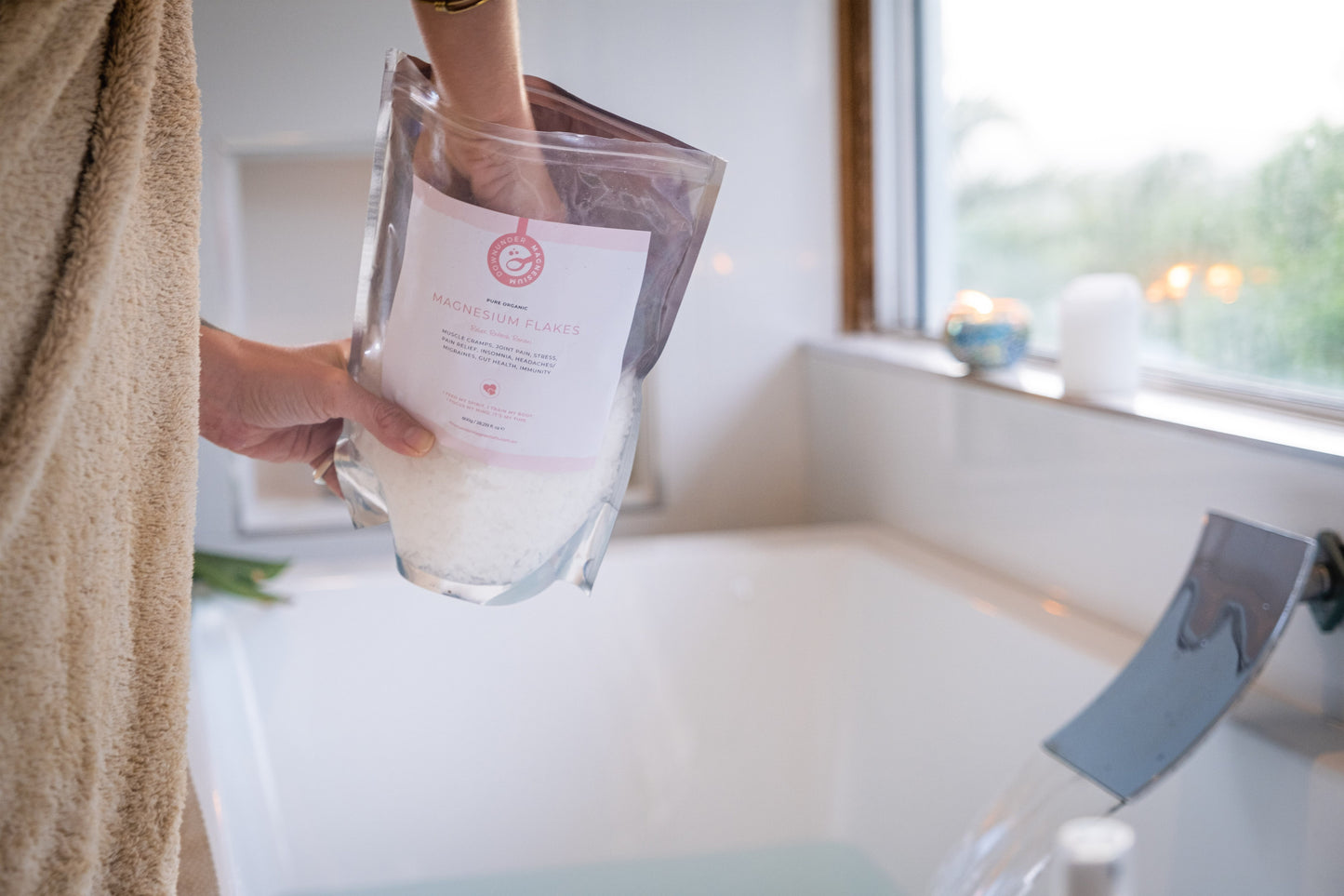 magnesium flakes in bath