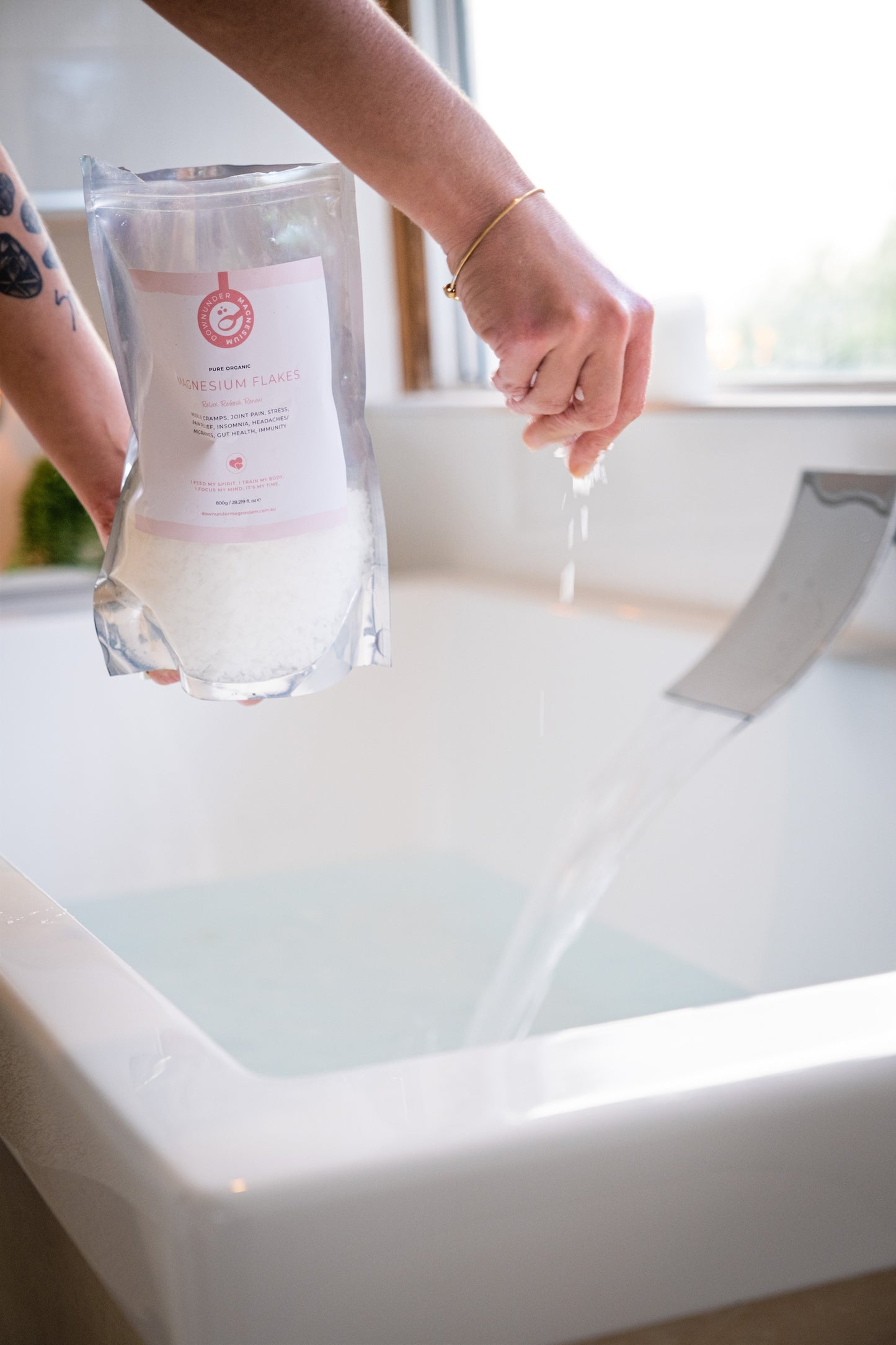 magnesium flakes in bath