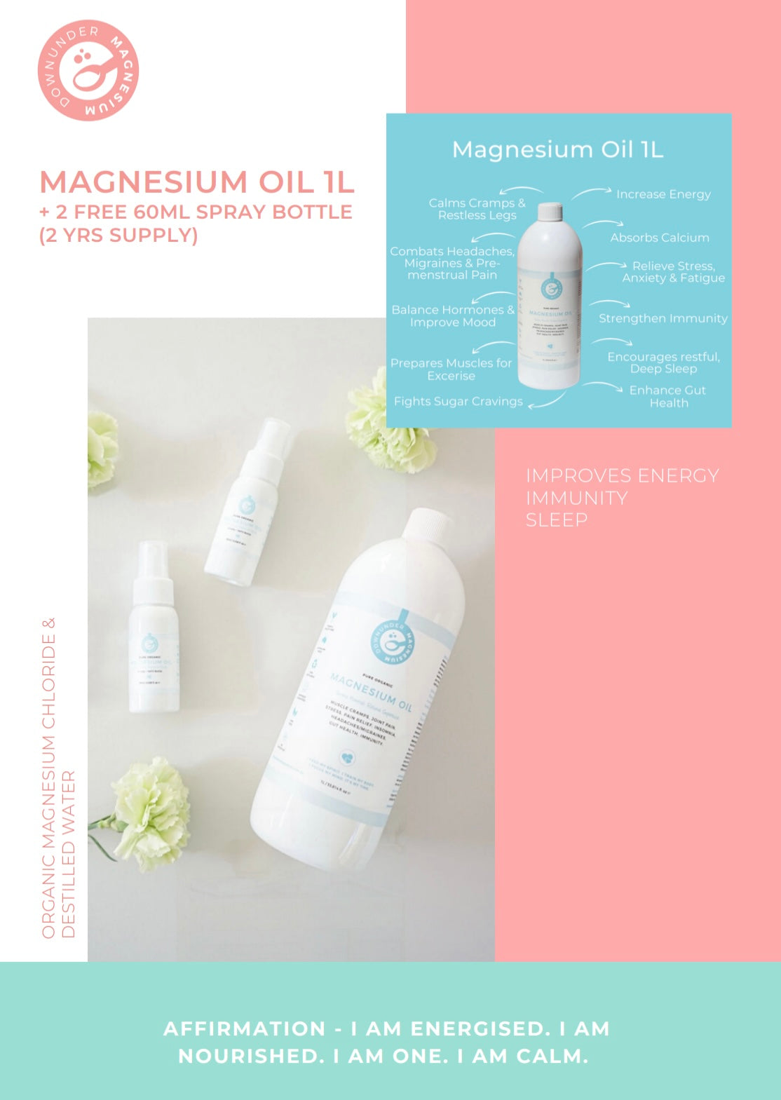 MAGNESIUM OIL 1L - 2yrs Supply